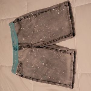 Girls stretch denim pull-on shorts